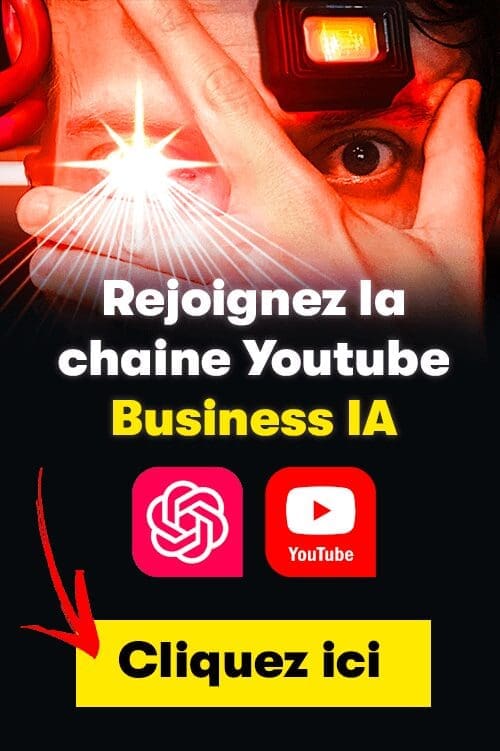 Une illustration d'une chaine youtube sur l'ia pour créer son business en ligne.